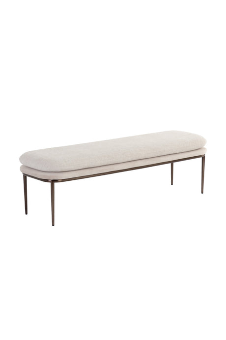 Cream Padded Bench by Splendido Koffi, alternate view 3