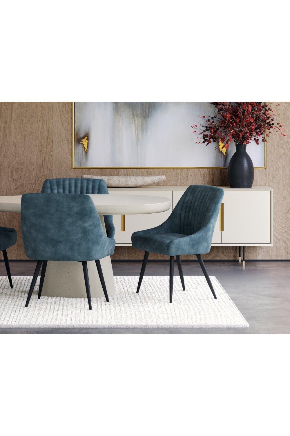 Hand-woven Wool Area Rug by Splendido Deva, alternate view 16