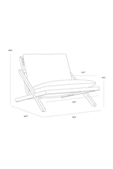 Teak Framed Indoor/Outdoor Lounge Chair by Splendido Bari Accent Chair, alternate view 17