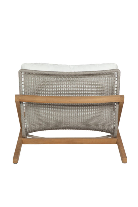 Teak Framed Indoor/Outdoor Lounge Chair by Splendido Bari Accent Chair, alternate view 6