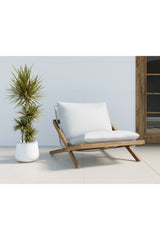 Teak Framed Indoor/Outdoor Lounge Chair by Splendido Bari Accent Chair, alternate view 9