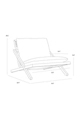 Teak Framed Indoor/Outdoor Lounge Chair by Splendido Bari Accent Chair, alternate view 10