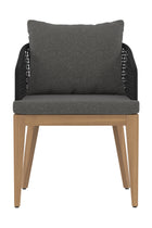 Contemporary Indoor/Outdoor Weave & Teak Dining Chair by Splendido Capri, alternate view 11