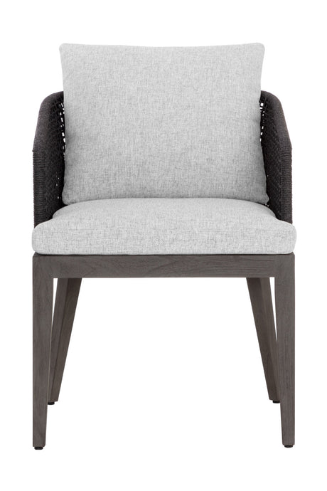 Contemporary Indoor/Outdoor Weave & Teak Dining Chair by Splendido Capri, alternate view 12