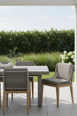 Contemporary Indoor/Outdoor Teak & Woven Dining Chair by Splendido Sorrento Outdoor Dining Chair, alternate view 13