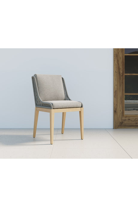 Contemporary Indoor/Outdoor Teak & Woven Dining Chair by Splendido Sorrento Outdoor Dining Chair, alternate view 19