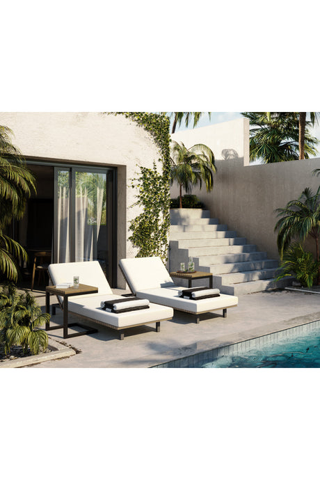 Natural Teak Sun Indoor/Outdoor Lounger by Splendido Geneve Outdoor Lounge Chair, alternate view 8