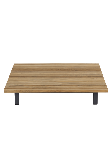 Slatted Teak Indoor/Outdoor Coffee Table by Splendido Geneve, alternate view 3