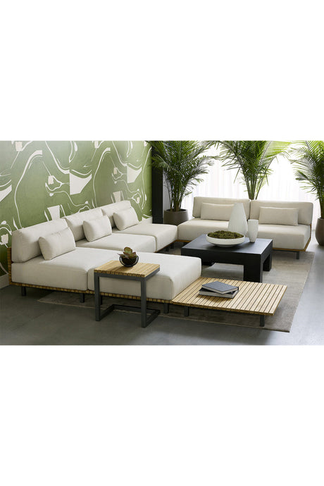C-Shaped Teak Indoor/Outdoor End Table by Splendido Geneve Side Table, alternate view 11