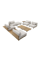 C-Shaped Teak Indoor/Outdoor End Table by Splendido Geneve Side Table, alternate view 9