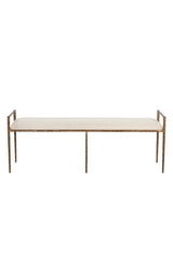 Gold Framed White Bench by Splendido Esai, alternate view 3