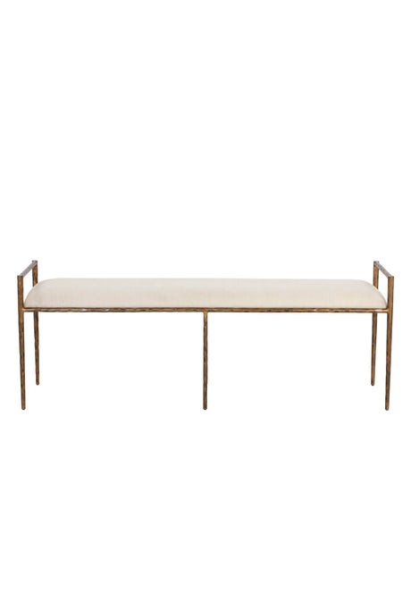 Gold Framed White Bench by Splendido Esai, alternate view 3