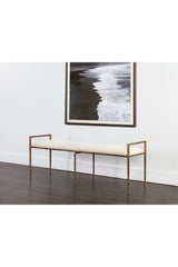 Gold Framed White Bench by Splendido Esai, alternate view 5