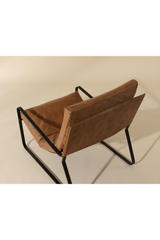 Scooped Leather Lounge Chair by Splendido Zancor Accent Chair, alternate view 14