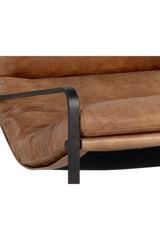 Scooped Leather Lounge Chair by Splendido Zancor Accent Chair, alternate view 7