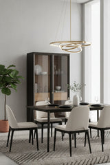 Brown Acacia 2-Door Display Cabinet by Splendido Cecilia, alternate view 2