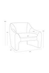 Mid-Century Blue Lounge Chair by Splendido Sterling Accent Chair, alternate view 9