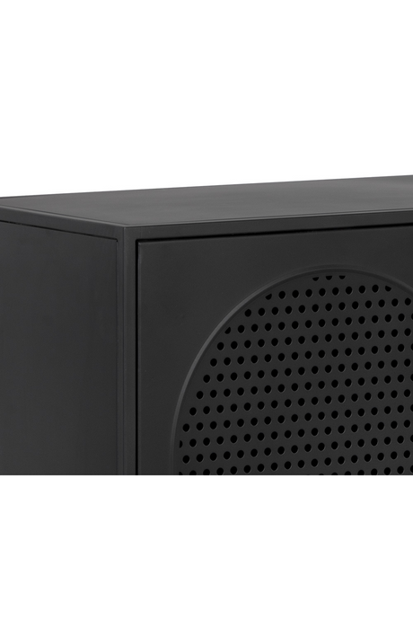 Black Perforated Metal 3-Door Sideboard by Splendido Aziza, alternate view 7