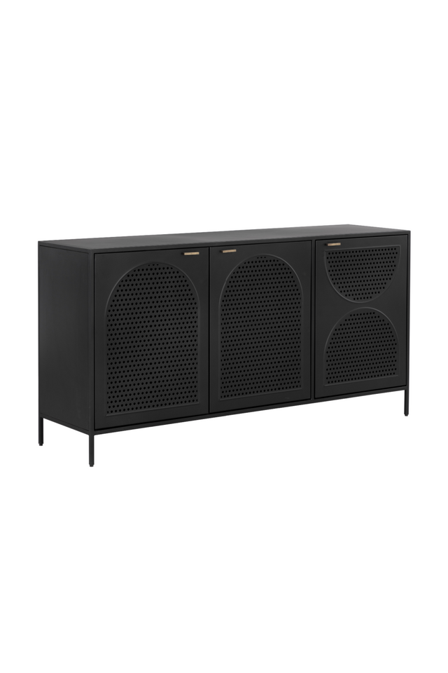 Black Perforated Metal 3-Door Sideboard by Splendido Aziza