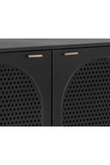 Black Perforated Metal 3-Door Sideboard by Splendido Aziza, alternate view 6