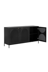 Black Perforated Metal 3-Door Sideboard by Splendido Aziza, alternate view 5