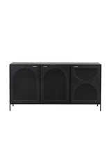 Black Perforated Metal 3-Door Sideboard by Splendido Aziza, alternate view 3