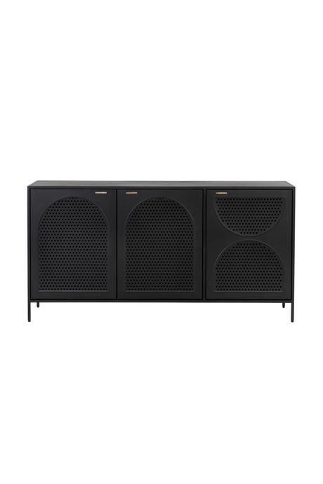 Black Perforated Metal 3-Door Sideboard by Splendido Aziza, alternate view 3