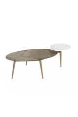Oval Antique Brass Coffee Table by Splendido Tuner, alternate view 3