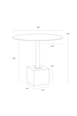 Antique Brass Marble Bistro Table by Splendido Kata Dining Table, alternate view 6