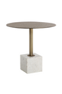 Antique Brass Marble Bistro Table by Splendido Kata Dining Table