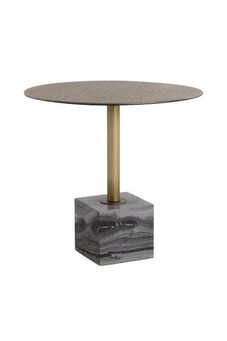 Antique Brass Marble Bistro Table by Splendido Kata Dining Table, alternate view 9