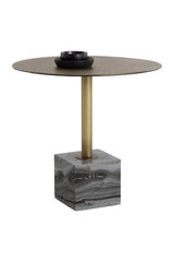 Antique Brass Marble Bistro Table by Splendido Kata Dining Table, alternate view 11