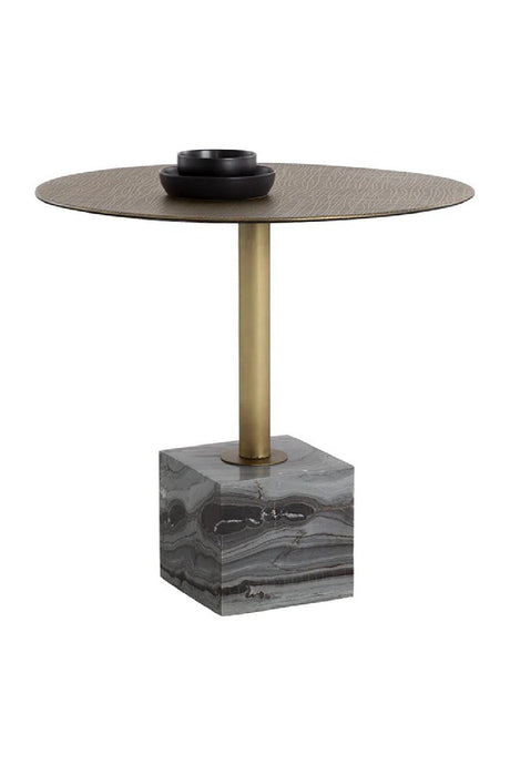 Antique Brass Marble Bistro Table by Splendido Kata Dining Table, alternate view 11