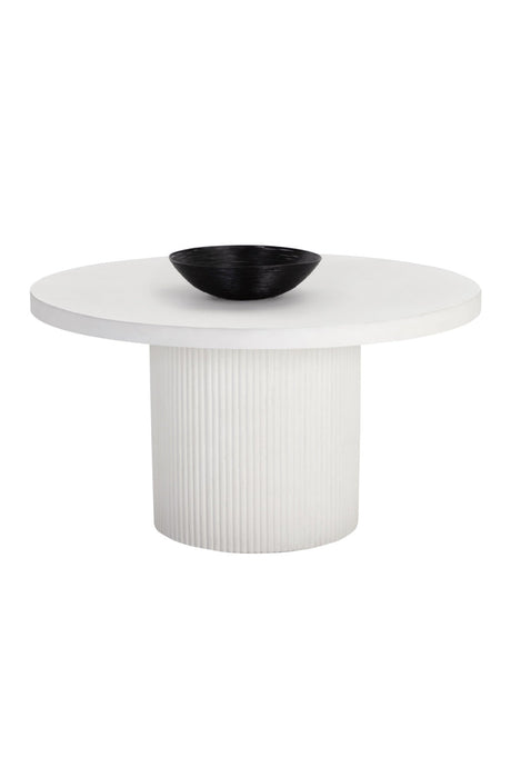 White Concrete Indoor/Outdoor Dining Table by Splendido Nicolette, alternate view 9