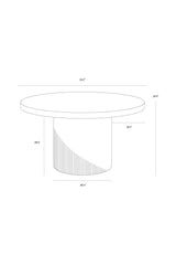 White Concrete Indoor/Outdoor Dining Table by Splendido Nicolette, alternate view 6