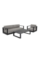 Gray Padded Outdoor Sofa by Splendido Tavira, alternate view 4