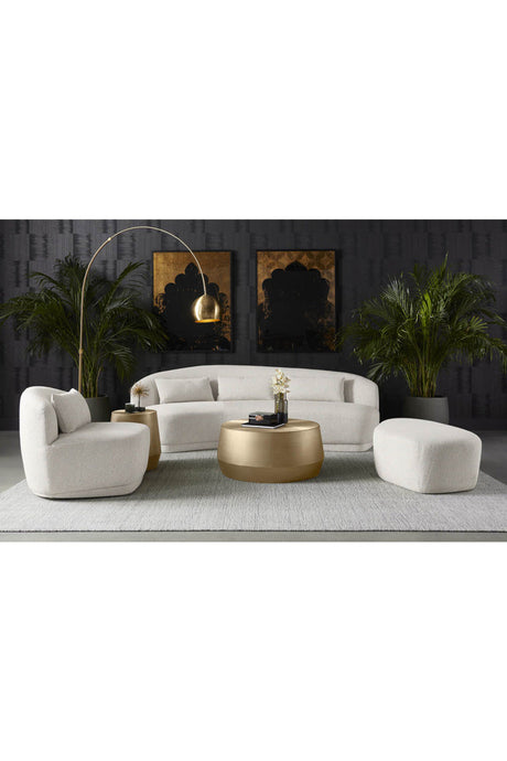Etched Aluminum End Table by Splendido Creed Side Table, alternate view 8