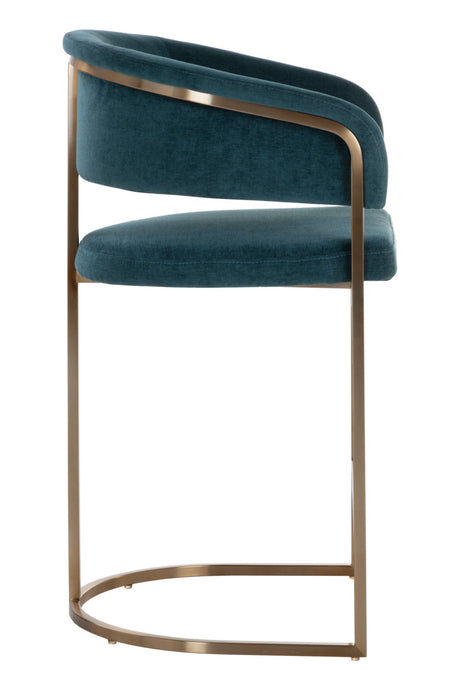 Blue Cantilevered Counter Stool by Splendido Marris, alternate view 4