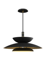 Black Tiered Pendant Light by Splendido Timea Chandelier