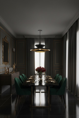 Black Tiered Pendant Light by Splendido Timea Chandelier, alternate view 2