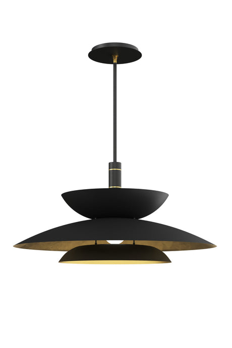 Black Tiered Pendant Light by Splendido Timea Chandelier, alternate view 3