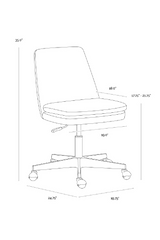 Matte Gold Base Office Chair by Splendido Berget Accent Chair, alternate view 22