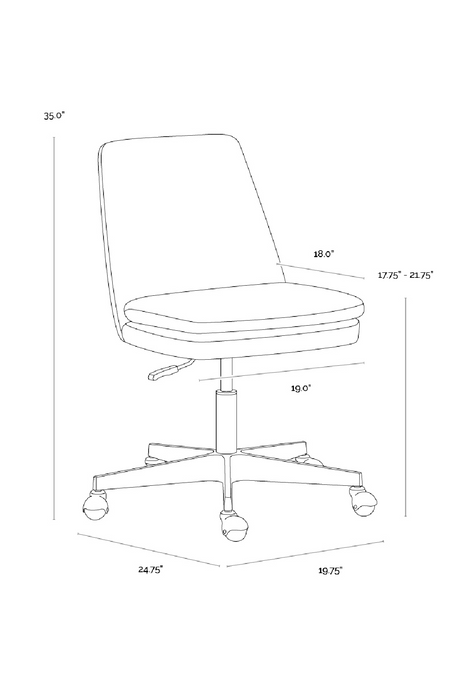 Matte Gold Base Office Chair by Splendido Berget Accent Chair, alternate view 22