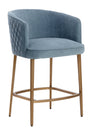 Diamond-Stitched Blue Counter Stool by Splendido Cornella