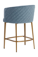 Diamond-Stitched Blue Counter Stool by Splendido Cornella, alternate view 4
