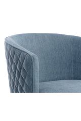 Diamond-Stitched Blue Counter Stool by Splendido Cornella, alternate view 6