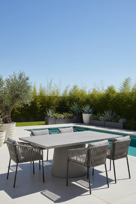 Gray Indoor/Outdoor Dining Table by Splendido Cavallini, alternate view 2