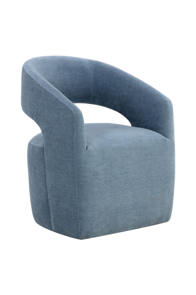 Blue Wheeled Dining Armchair by Splendido Lloret Dining Chair