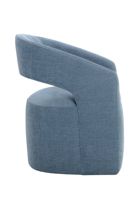 Blue Wheeled Dining Armchair by Splendido Lloret Dining Chair, alternate view 4
