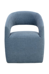 Blue Wheeled Dining Armchair by Splendido Lloret Dining Chair, alternate view 3